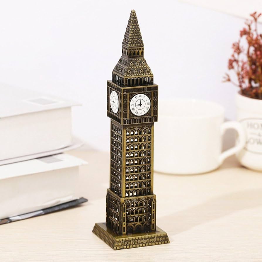 Amazon.co.jp: イギリスの時計塔 置物 合金 建物モデル